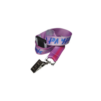 Lanyard 20mm Premium Full Colour Alligator Clip & Breakaway