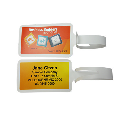 Laser Printed Never Tear Luggage Tags Personalised (LUGLASFP_EZI)
