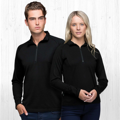 Merino Zip Pullover - Womens