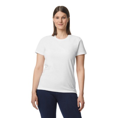 Gildan Softstyle Ladies Midweight T-Shirt - White 2-3XL