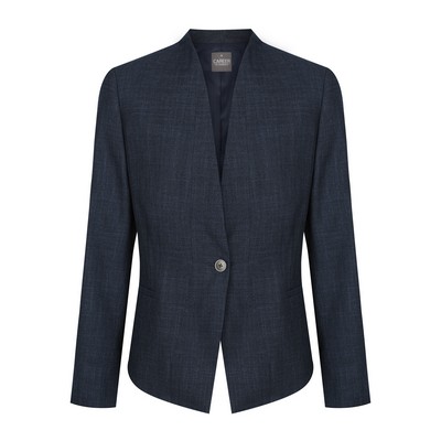 Womens Textured Crop Jacket - Steel