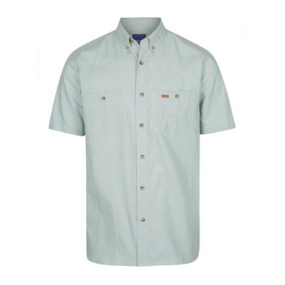 Mens The Iconic Gloweave 5045 Short Sleeve Work Shirt - Green