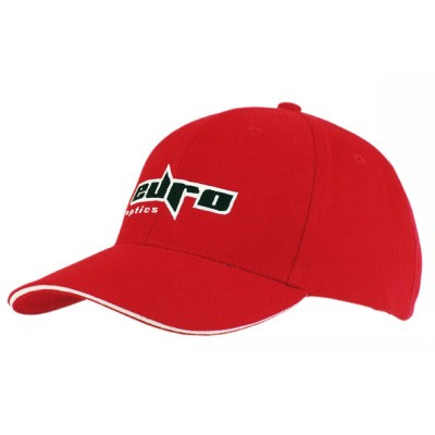 6PNL Brushed Heavy Cotton cap with sandwich trim
