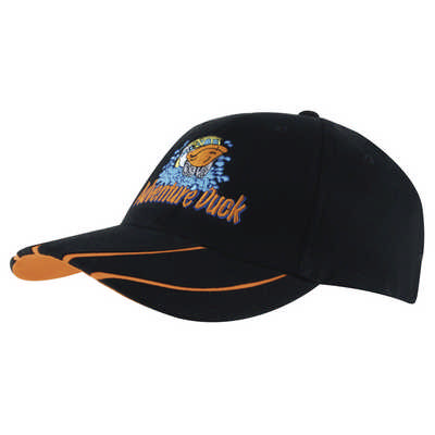 Brushed Heavy Cotton Cap with Hi-Vis Laminated Two-Tone Peak
