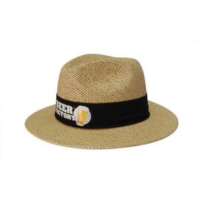 Paper Straw hat with material under the brim