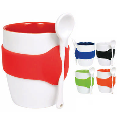 Geko Coffee Mug with Spoon (D791_PB)