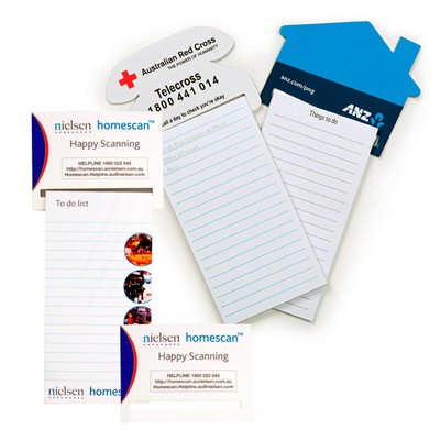 Standard Magnet - 95mm x 70mm Pad - 75mm x 140mm House Shaped To Do Lists (M407H_PB)