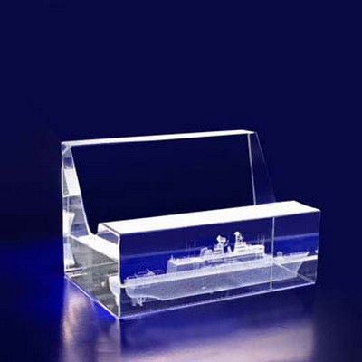 3D Crystal Award - Business Card Holder