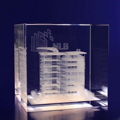 3D Crystal Award - Cube