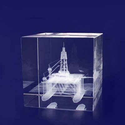 3D Crystal Award - Cube