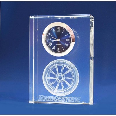 3D Crystal Award - Clock