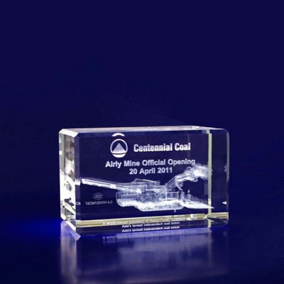 3D Crystal Award - Rectangle