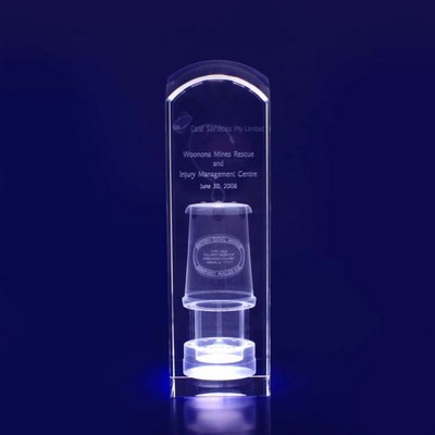 3D Crystal Award - Rectangle Dome