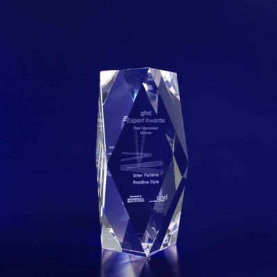 3D Crystal Award - Rectangle Special Bevel