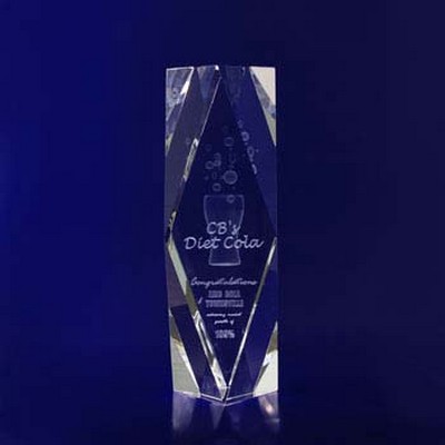 3D Crystal Award - Rectangle Special Bevel