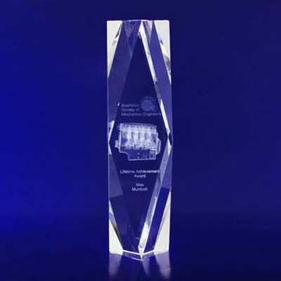 3D Crystal Award - Rectangle Special Bevel