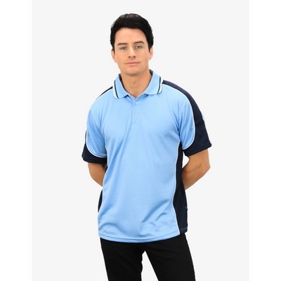 BSP15 Polo Shirts - Sky-Navy-White