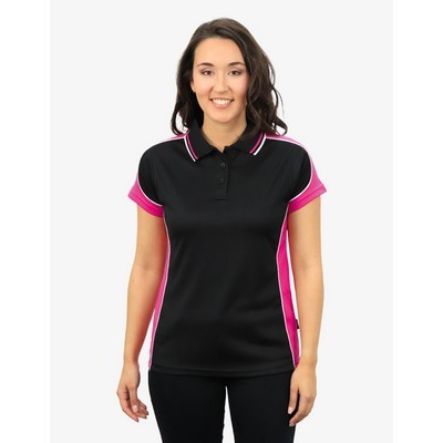 BSP15L Polo Shirts - Hotpink-Black-White