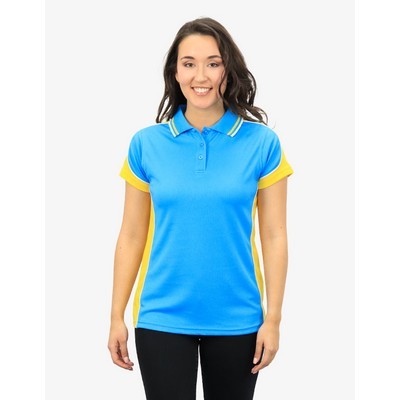 BSP15L Polo Shirts - Hawaiian-Blue-Yellow-White