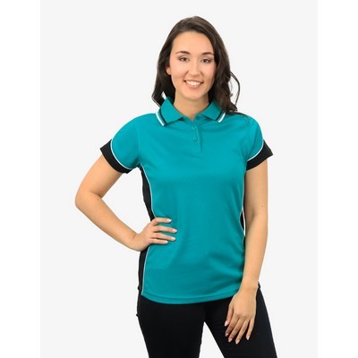 BSP15L Polo Shirts - Teal-Black-White