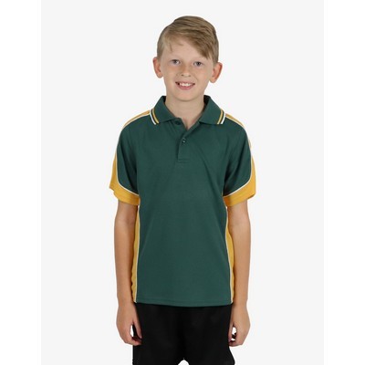 BSP16K Polo Shirts - Bottle-Gold-White