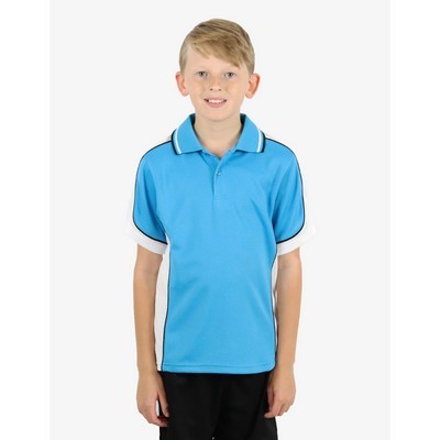 BSP16K Polo Shirts - Hawaiian-Blue-White-Black