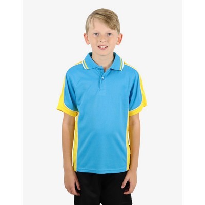 BSP16K Polo Shirts - Hawaiian-Blue-Yellow-White