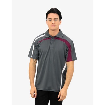 BSP2014 Polo Shirts - Charcoal-White-Burgundy