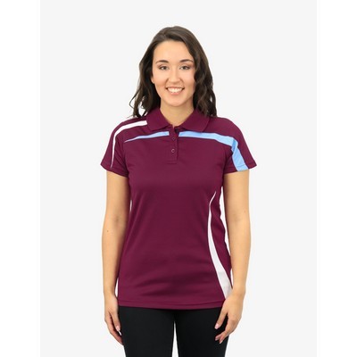 BSP2014L Polo Shirts - Burdundy-White-Sky