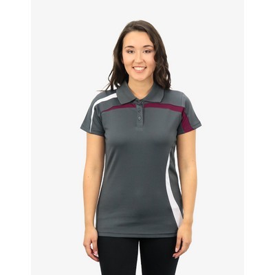 BSP2014L Polo Shirts - Charcoal-White-Burgundy