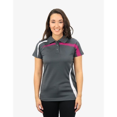 BSP2014L Polo Shirts - Charcoal-White-Hotpink