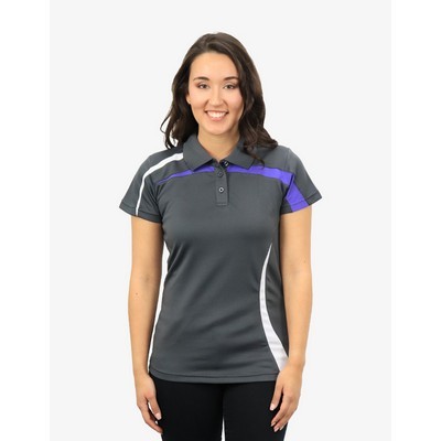 BSP2014L Polo Shirts - Charcoal-White-Purple