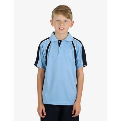 The Rozella Polo Shirts - Sky-Navy-White
