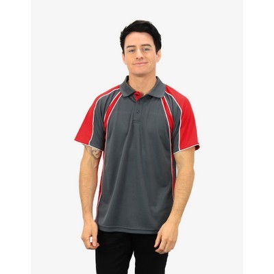 The Toucan Polo Shirts - Charcoal-Red-White