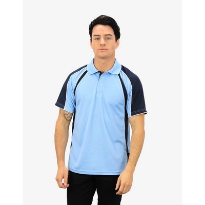 The Toucan Polo Shirts - Sky-Navy-White