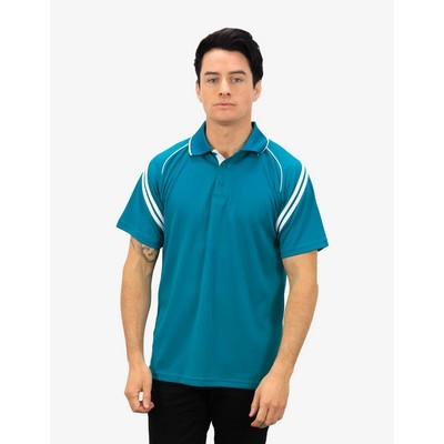 The Viper Polo Shirts - Deep-Teal-White