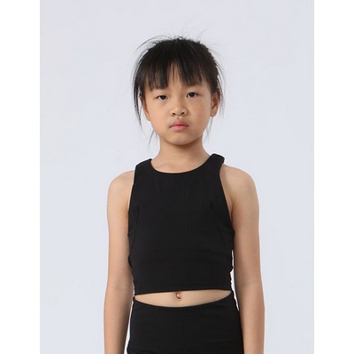 Kids Cropped Racerback Tank
