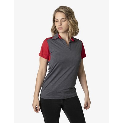 BKP401L Polo Shirts - Charcoal-Heather-Deep-Red-