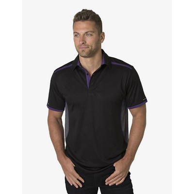 BKP500 Polo Shirts - Black-Charcoal-Heather-Hawaiian-Blue