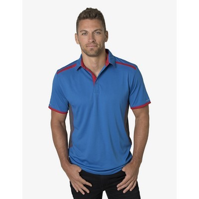 BKP500 Polo Shirts - Mid-Royal-Charcoal-Heather-Deep-Red