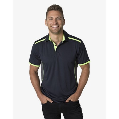 BKP500 Polo Shirts - Navy-Charcoal-Heather-Neon-Lime