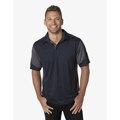 BKP800 Polo Shirts - Navy-Charcoal-Heather-Red