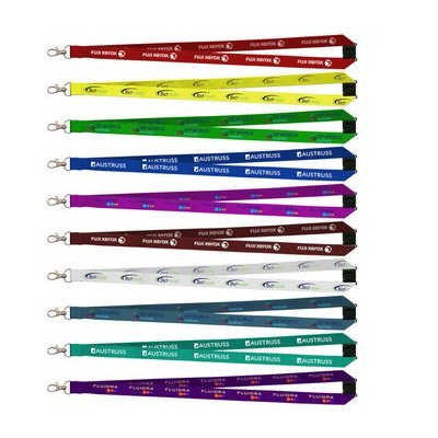 Flat Ribbed Lanyard 20mm Wide With Swivel Clip