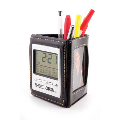 Multifunction Clock With Pen Holder