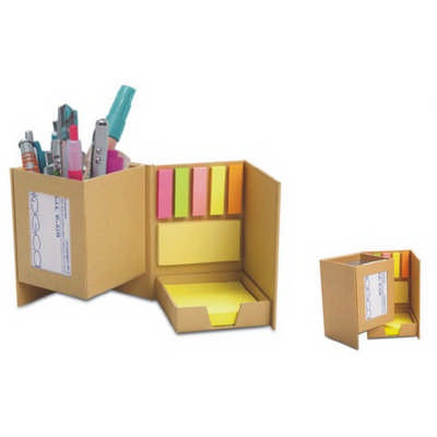 Recycle Paper With Post It Notes Pen Holder