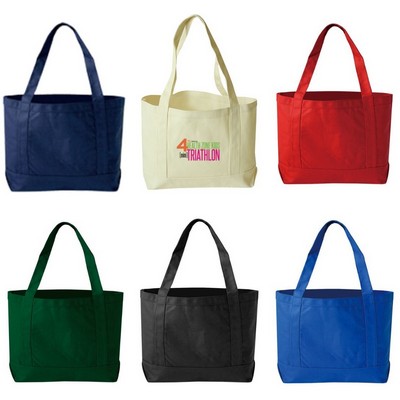 Heavy Duty Cotton Canvas Open Boat Tote Bag