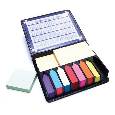 Post-It-Notes Holder With Case, Calendar And Assorted Notes.