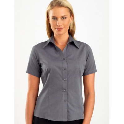 Chambray Womens Business Shirt - Graphite