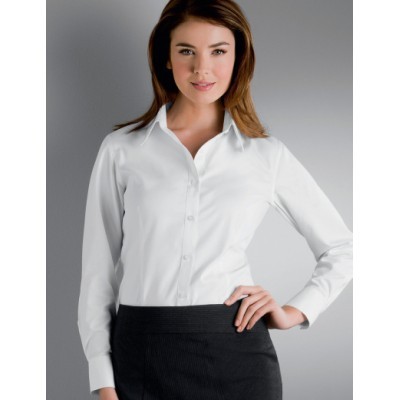 Oxford White Womens Business Shirt - White