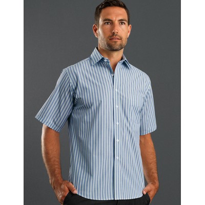 Forest- Mens Short Sleeve Fashion Stripe - Forest